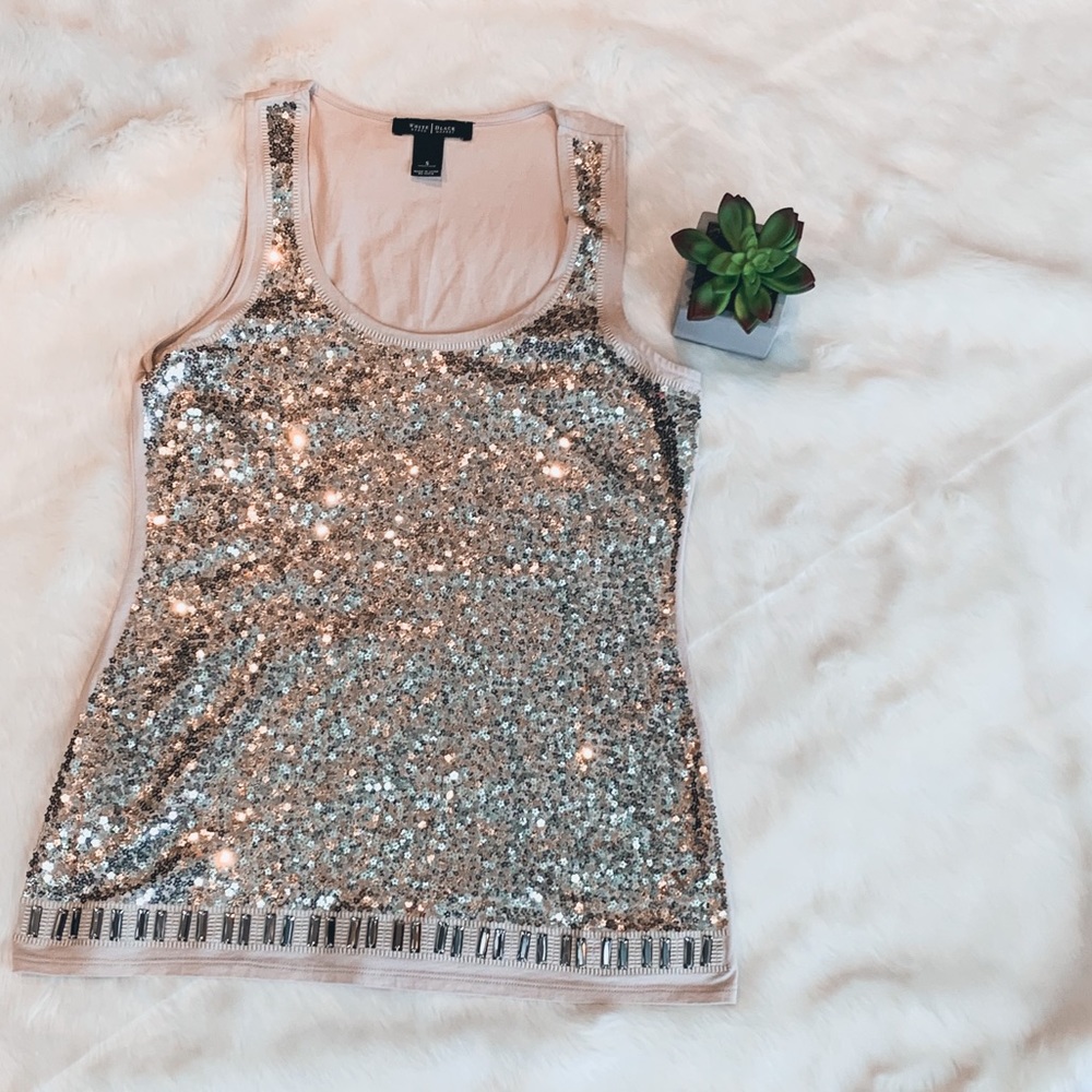 White House Black Market sequin top
